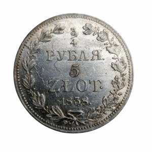 3/4 rubla 5 złotych MW Warszawa 1838 Efekt ducha