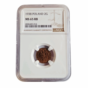 2 grosze 1938, NGC MS 65 RB