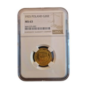 20 złotych Bolesław Chrobry NGC MS 63 w sklepie kolekcjonerskim Gryf