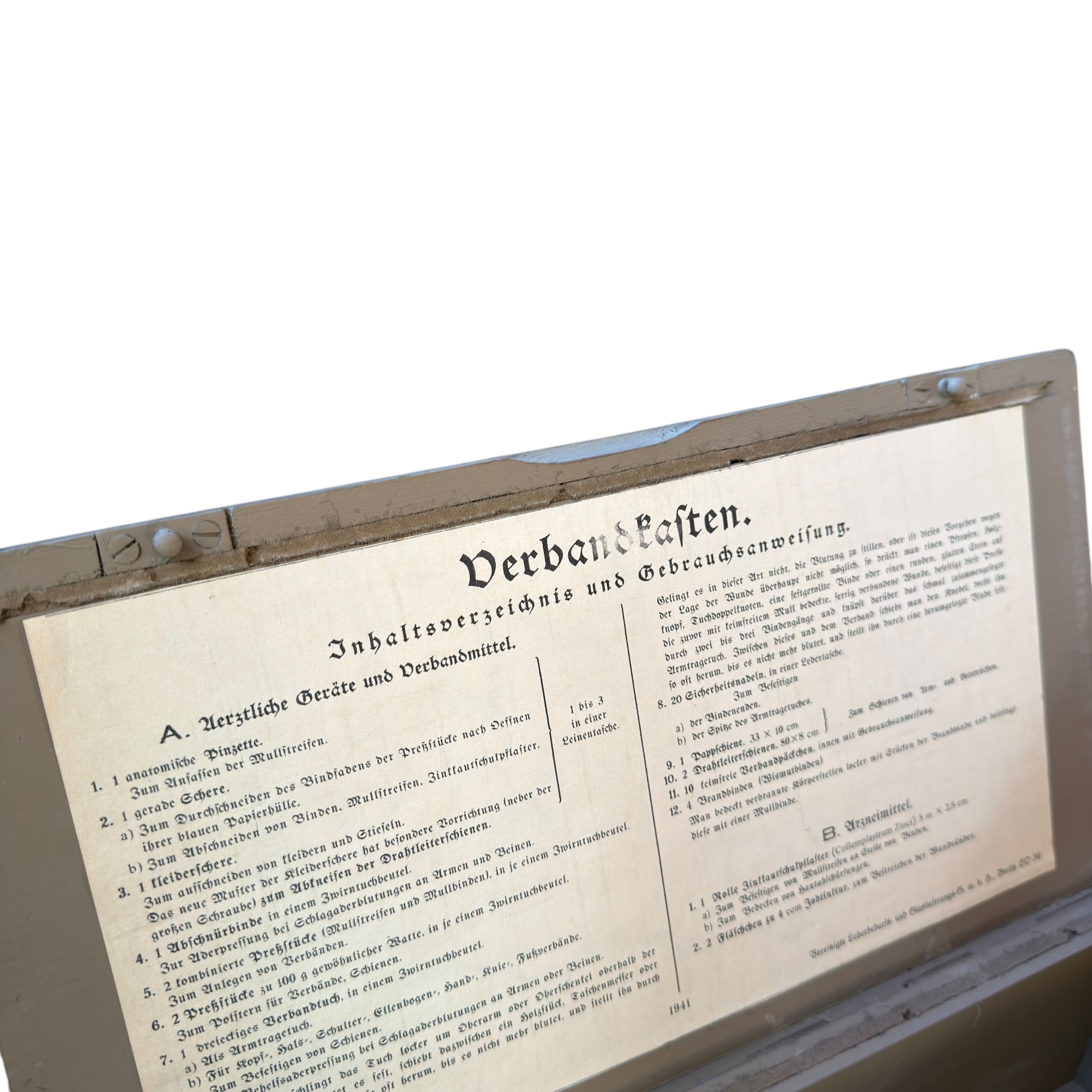 Skrzynka Verbandskasten DREWNIANA RZADKA