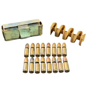 Zestaw 16 nabojów DEKO 9mm z pudełkiem 1917 rok