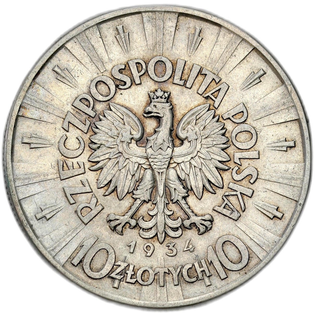 10 złotych 1934 Piłsudski II RP RZADKI ROCZNIK
