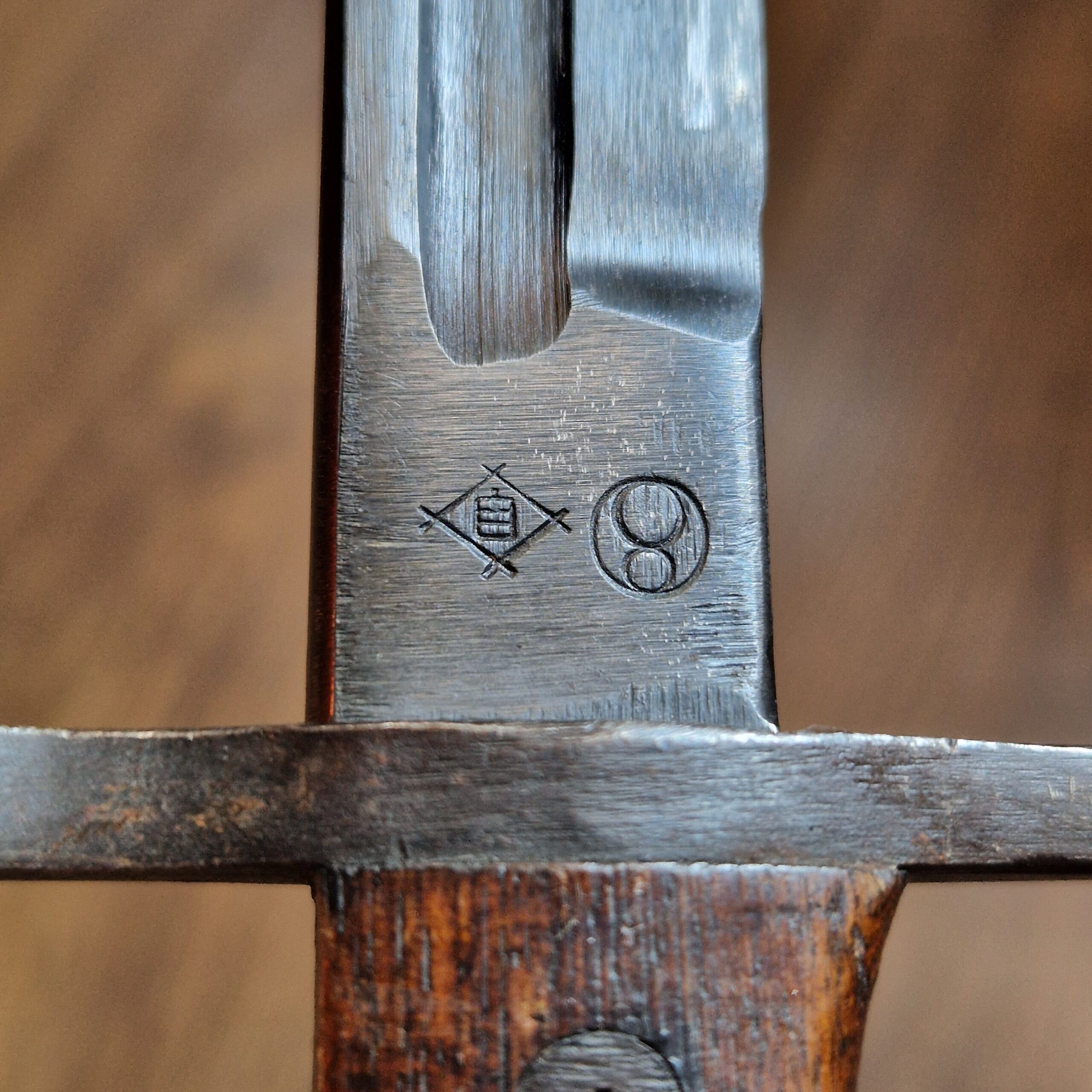 Bagnet Arisaka Typ 30 z prostym jelcem