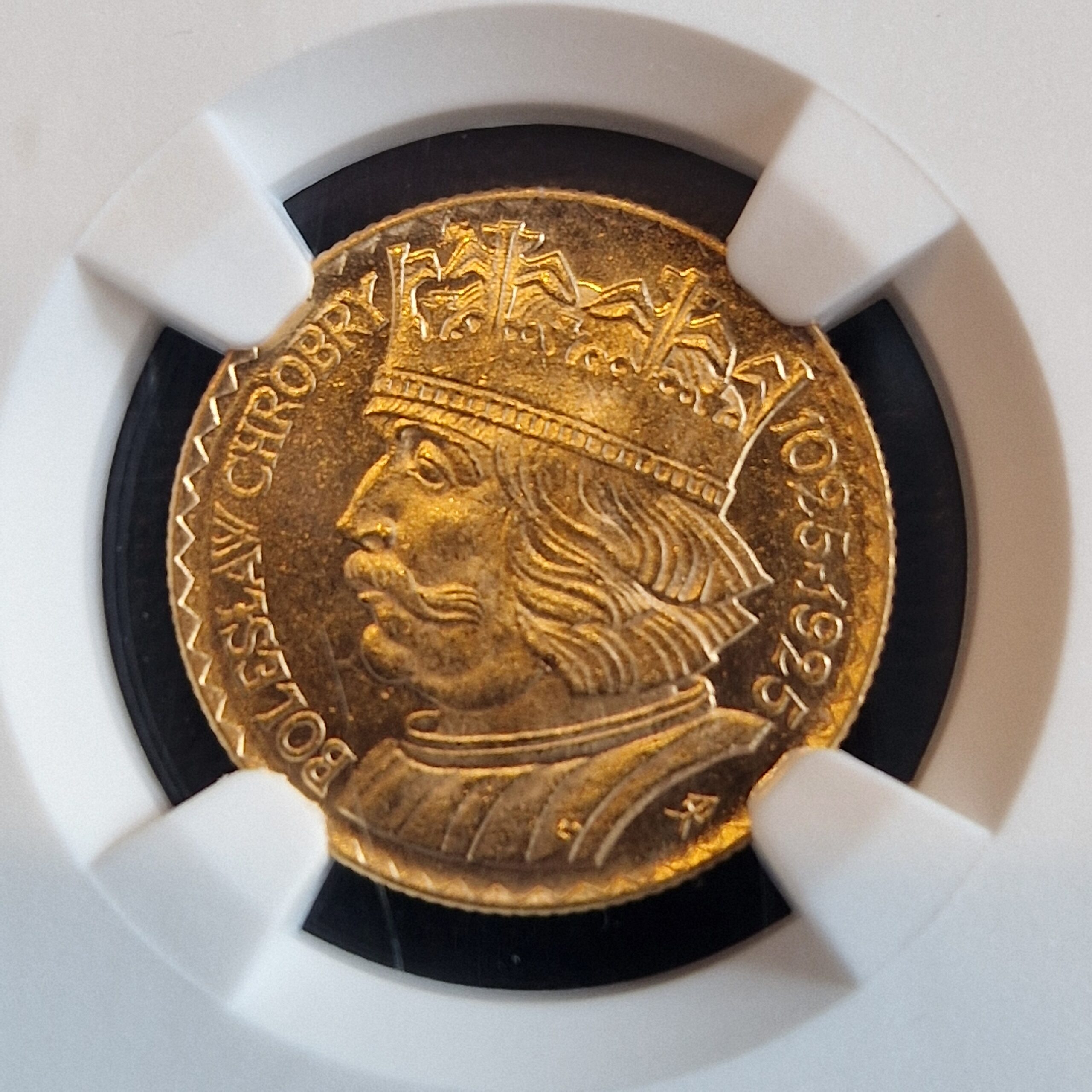10 złotych Bolesław Chrobry 1925 NGC MS 64