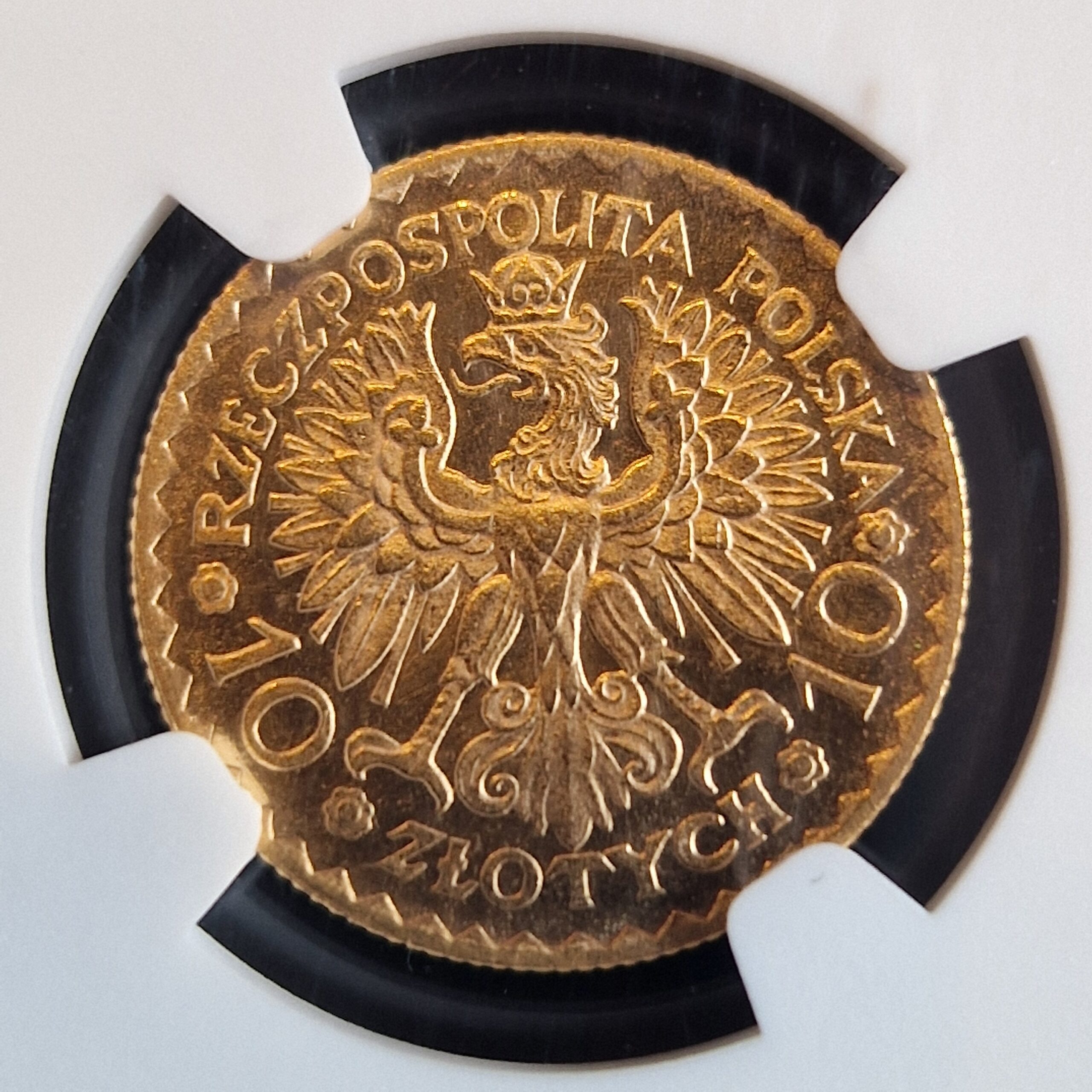 10 złotych Bolesław Chrobry 1925 NGC MS 64