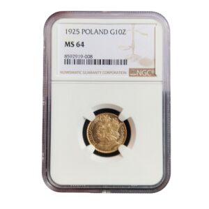 10 złotych Bolesław Chrobry 1925 NGC MS 64