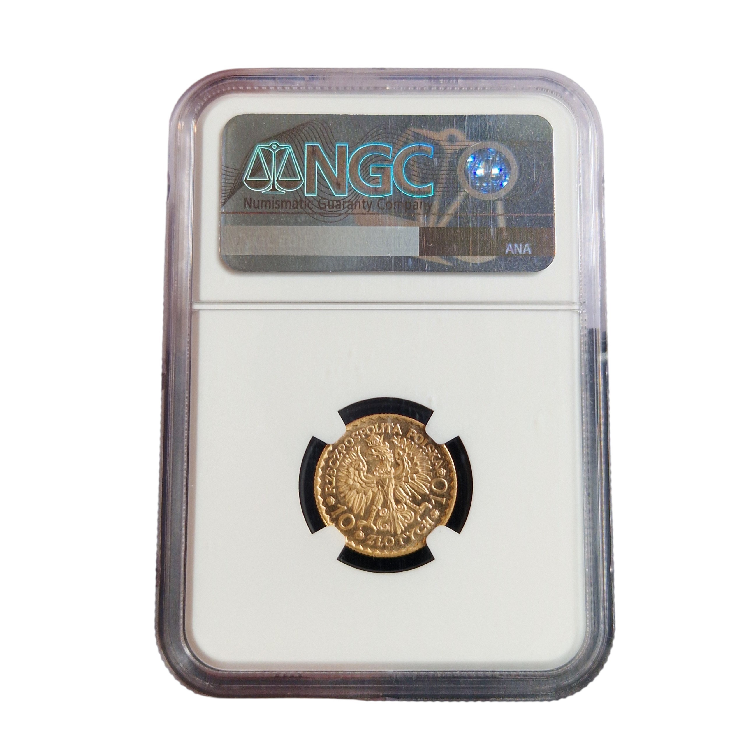 10 złotych Bolesław Chrobry 1925 NGC MS 64