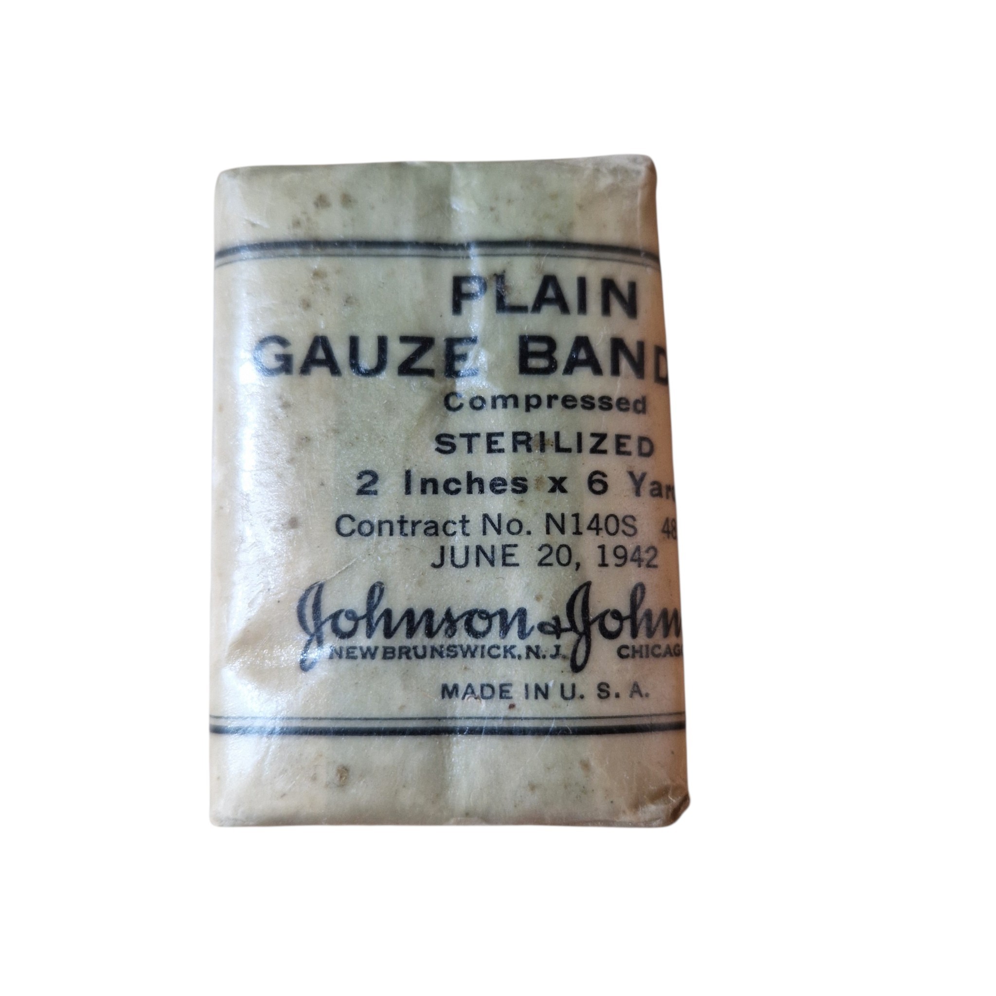Skompresowany sterylny bandaż dla US Army 1942 rok