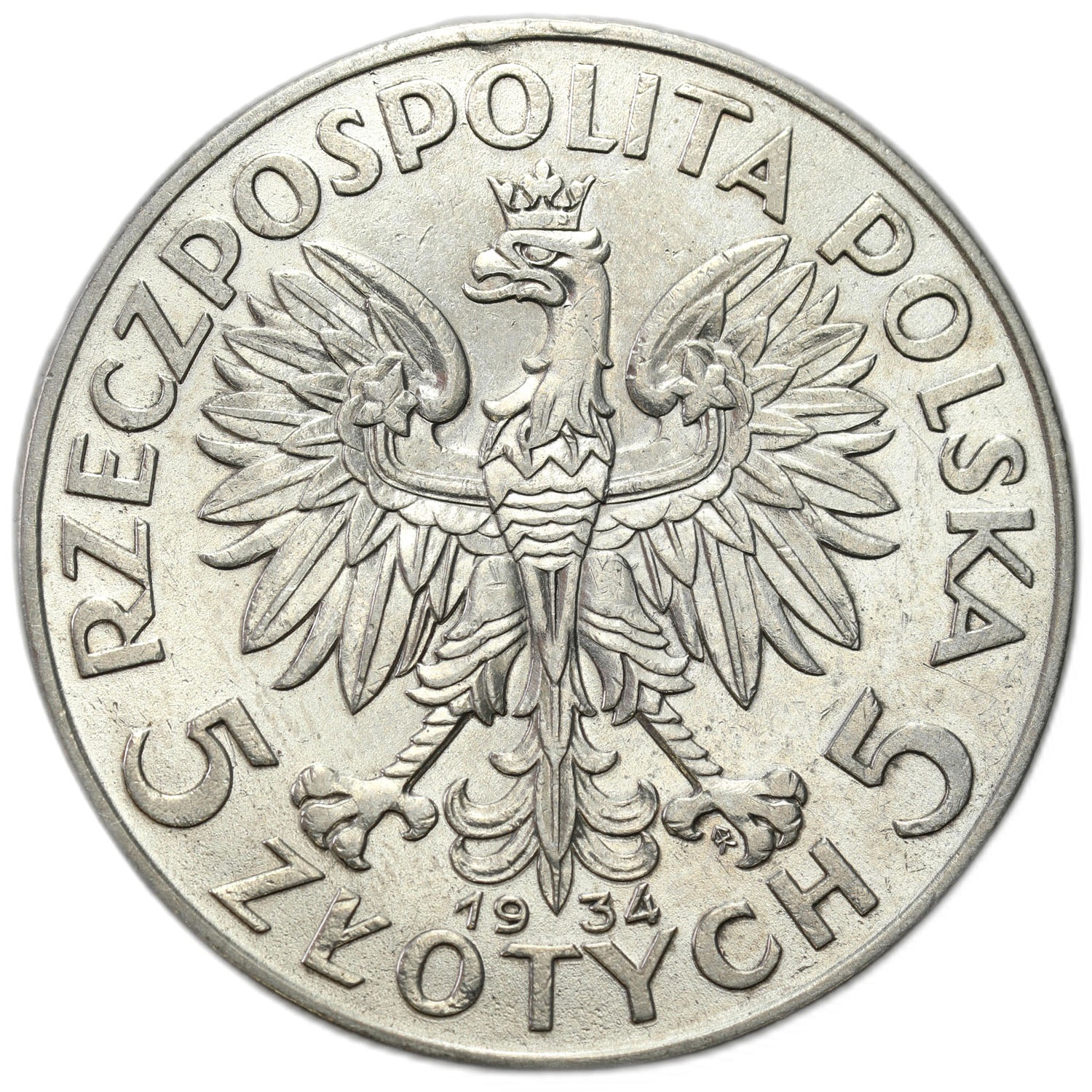 5 złotych 1934 RZADKI ROCZNIK BARDZO ŁADNE