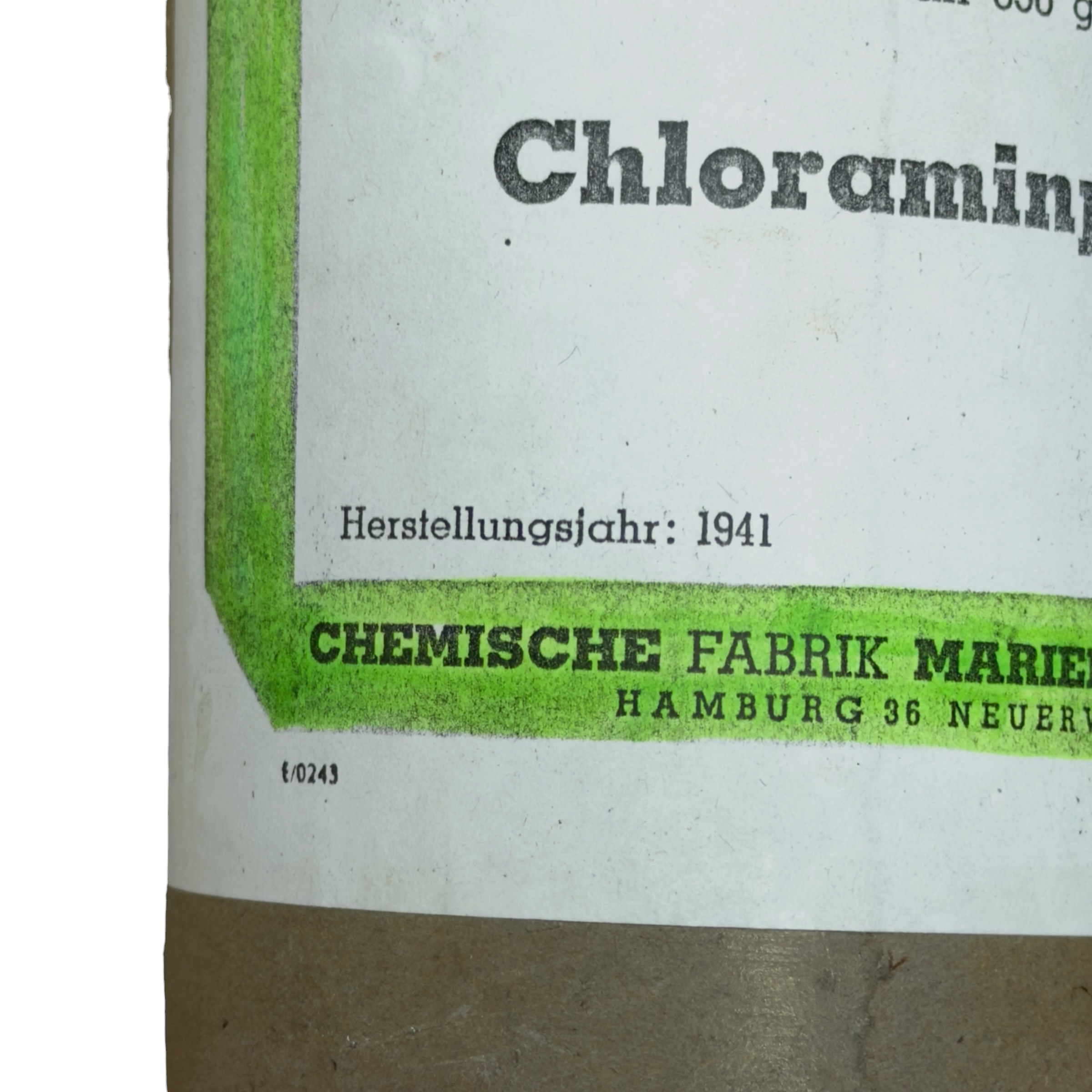 Pudełko na proszek chloraminy 1941 III Rzesza