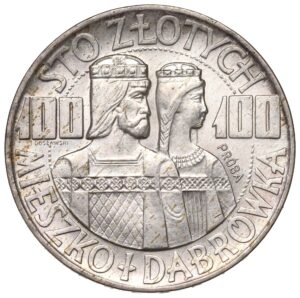 100 złotych 1966 Mieszko i Dąbrówka - PRÓBA SREBRO