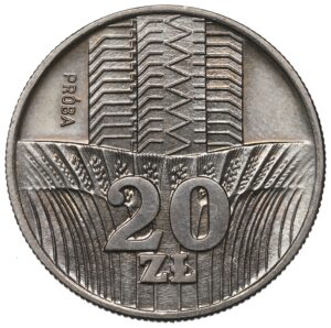 20 złotych 1973 Wieżowiec i kłosy PRÓBA