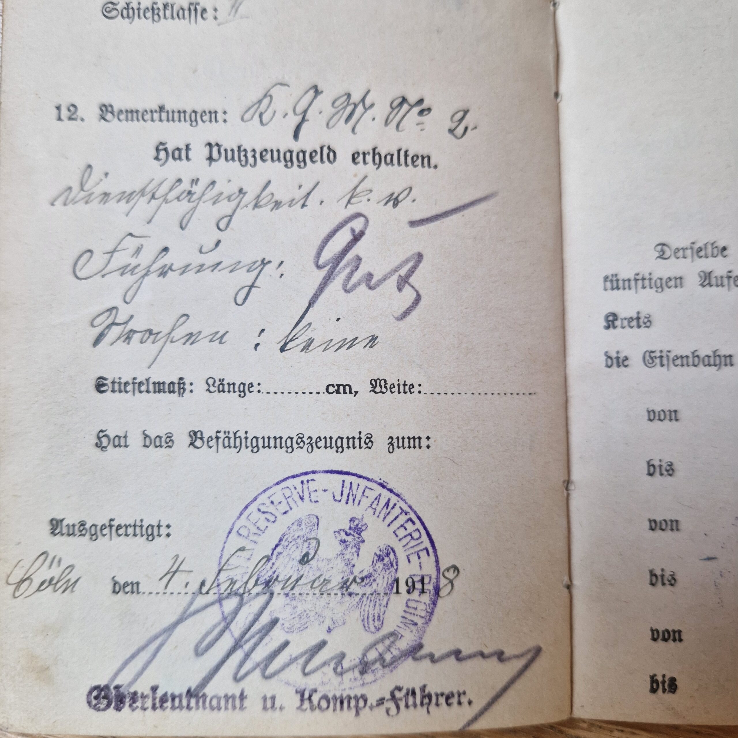 DOKUMENTY żołnierza Hugo PRUSY 1917 i III RZESZA