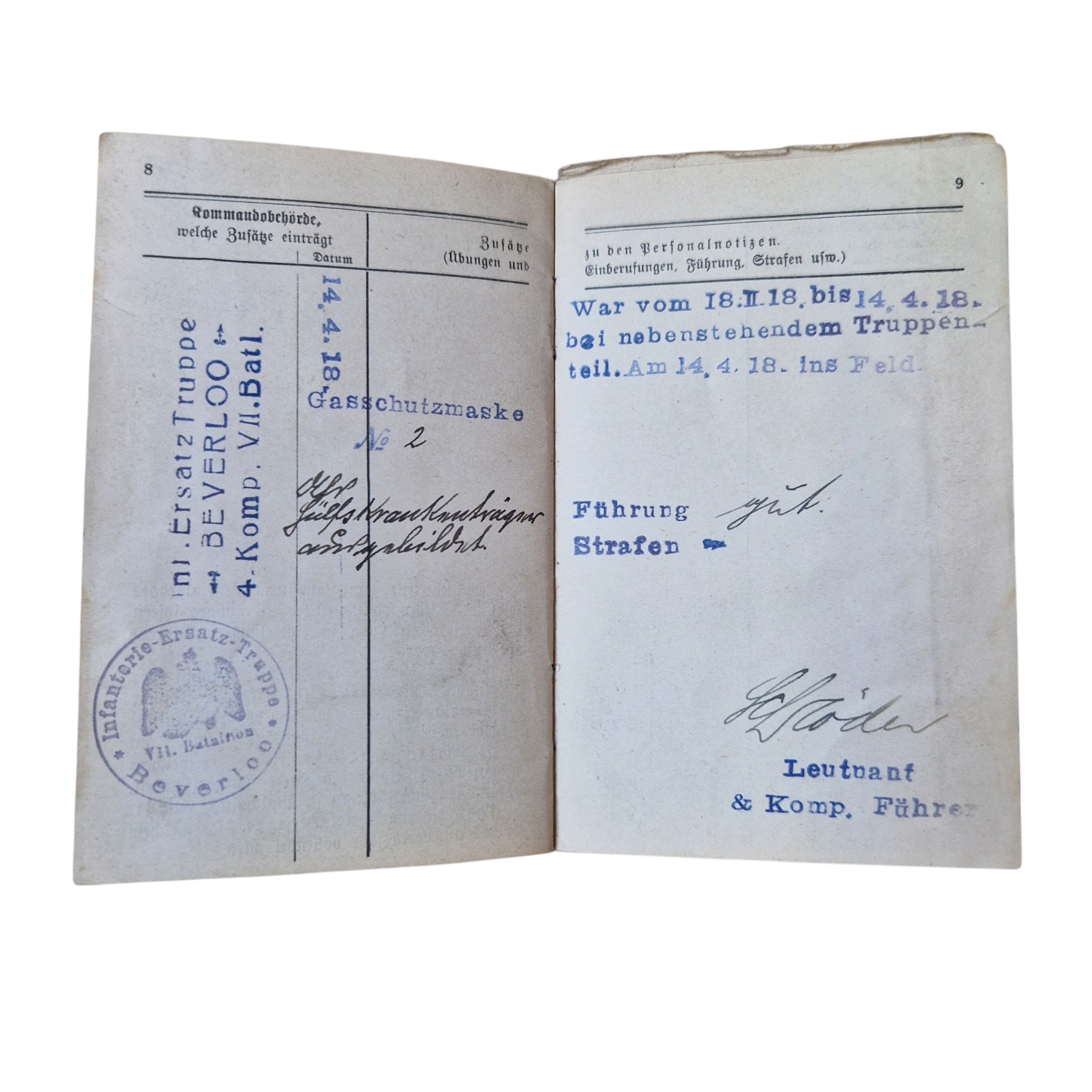 DOKUMENTY żołnierza Hugo PRUSY 1917 i III RZESZA