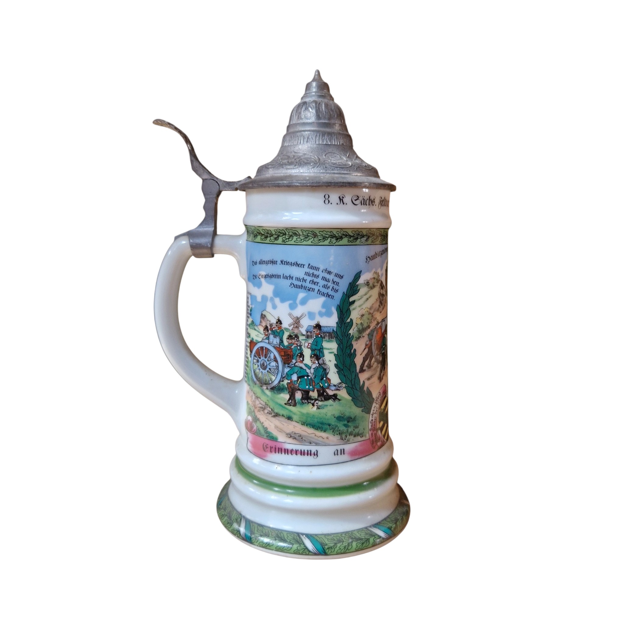 Ceramiczny kufel rezerwisty lata 60-te XX wieku.
