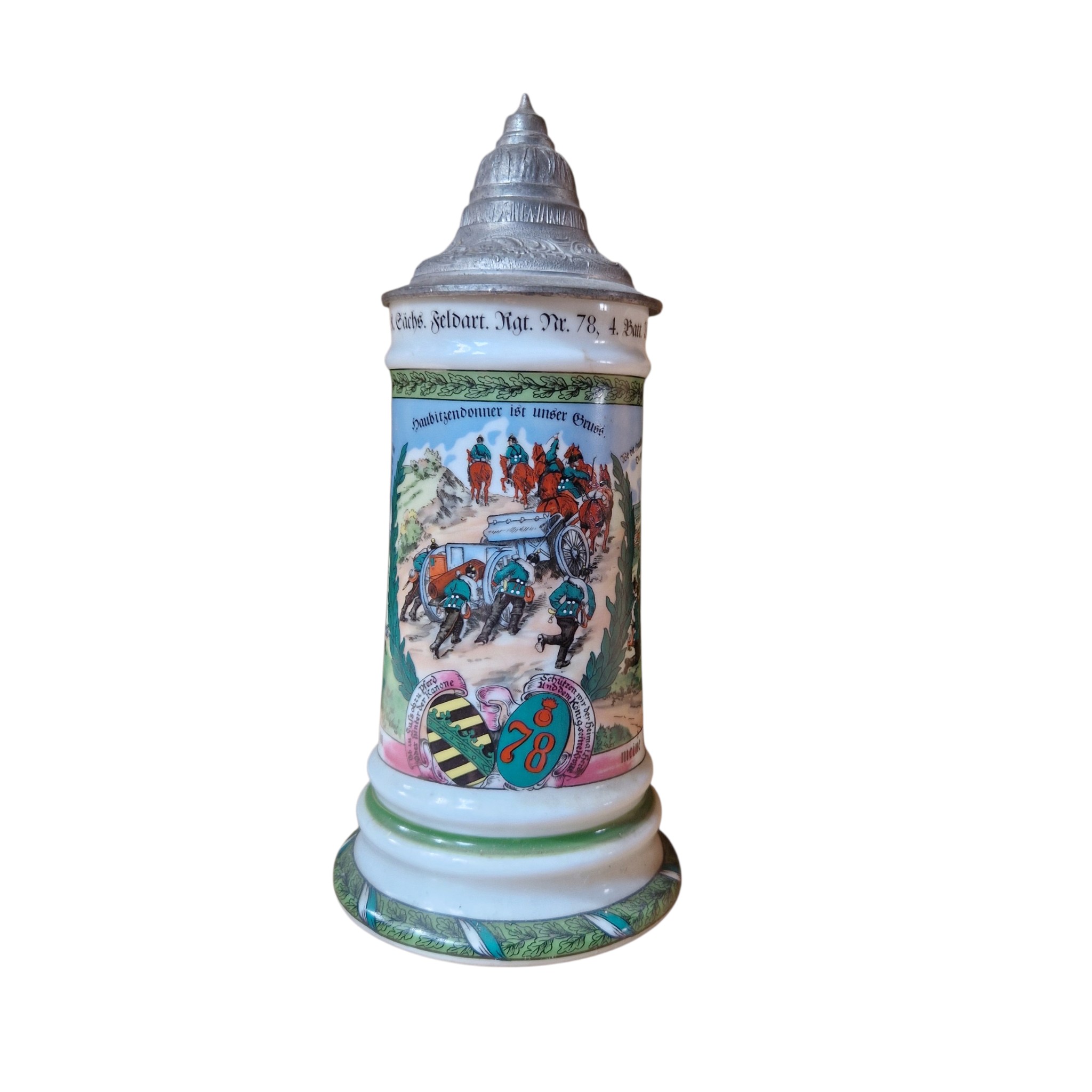 Ceramiczny kufel rezerwisty lata 60-te XX wieku.