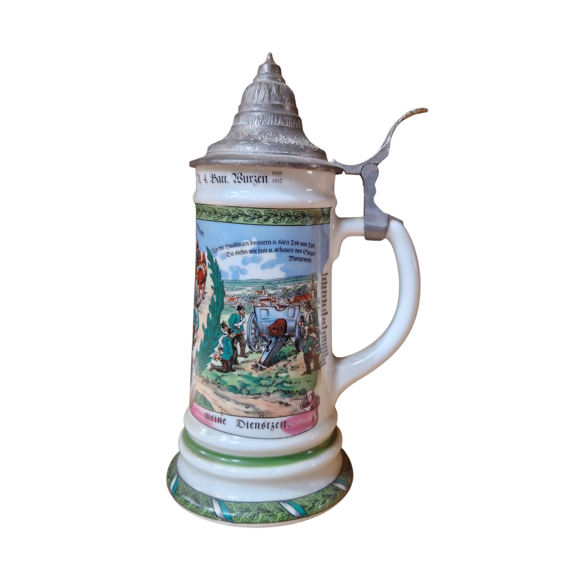 Ceramiczny kufel rezerwisty lata 60-te XX wieku.