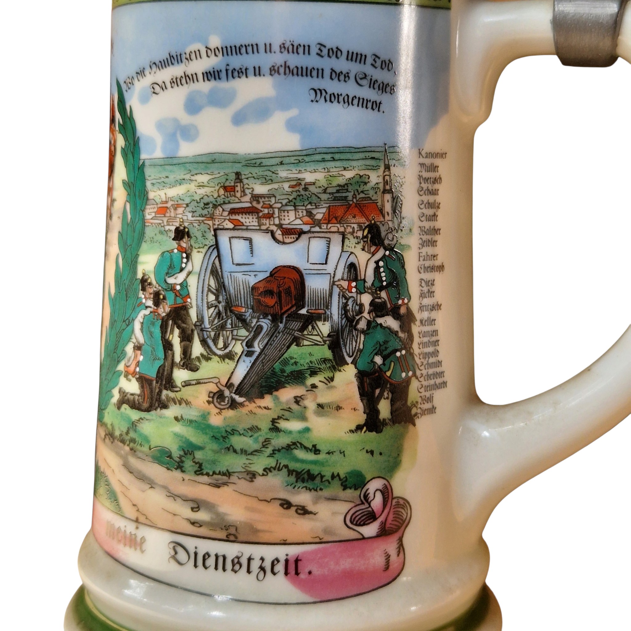 Ceramiczny kufel rezerwisty lata 60-te XX wieku.