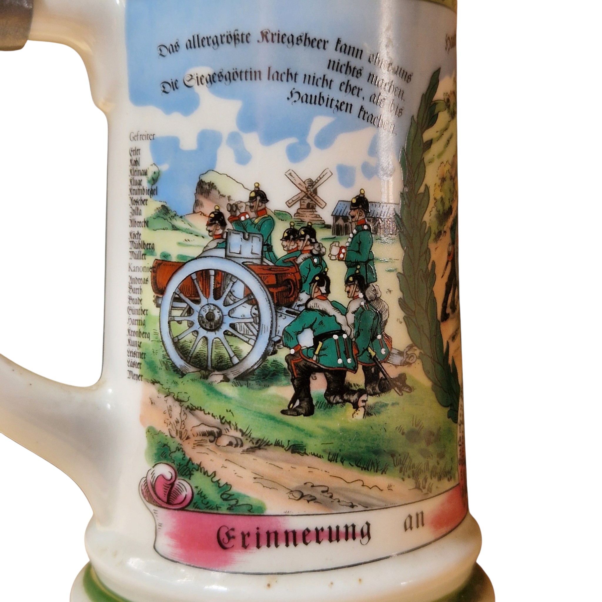 Ceramiczny kufel rezerwisty lata 60-te XX wieku.