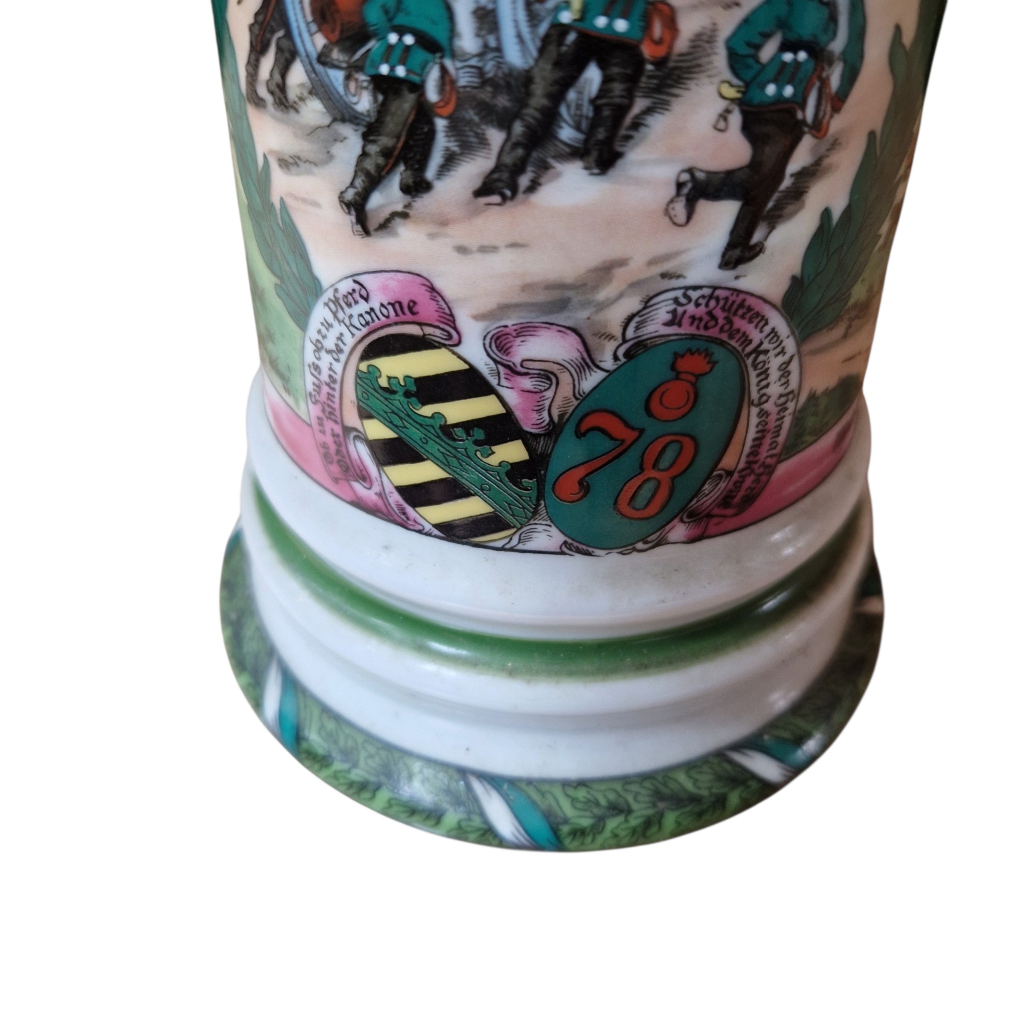 Ceramiczny kufel rezerwisty lata 60-te XX wieku.
