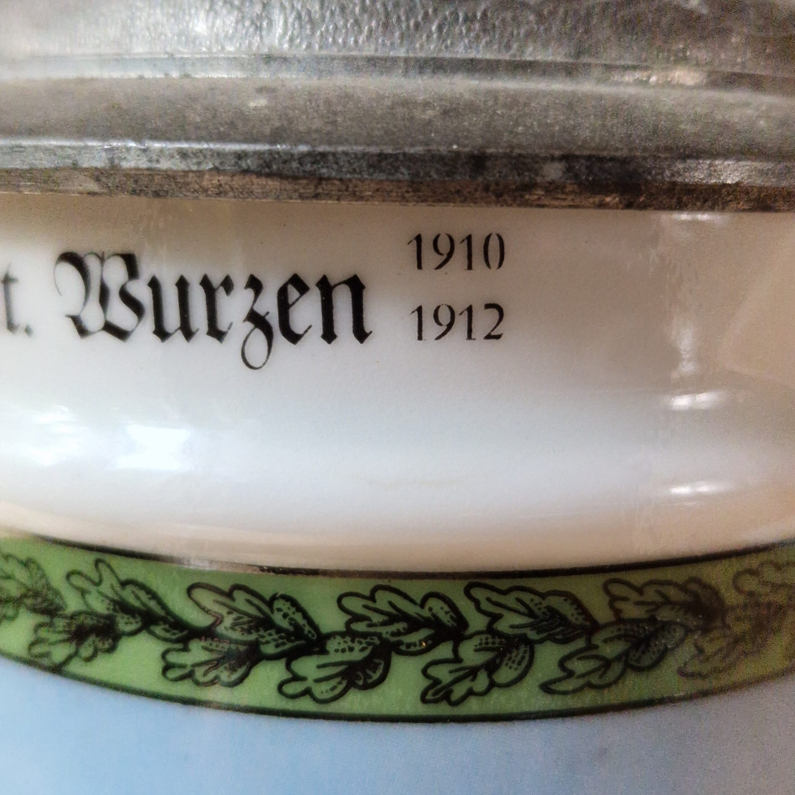 Ceramiczny kufel rezerwisty lata 60-te XX wieku.