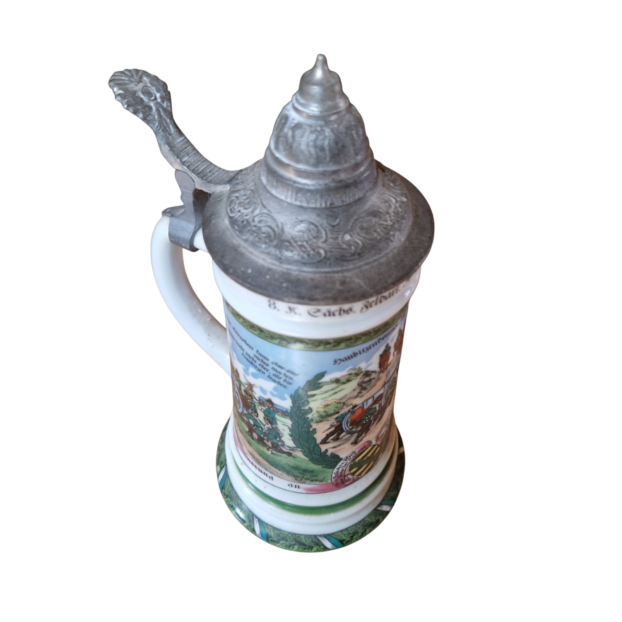 Ceramiczny kufel rezerwisty lata 60-te XX wieku.