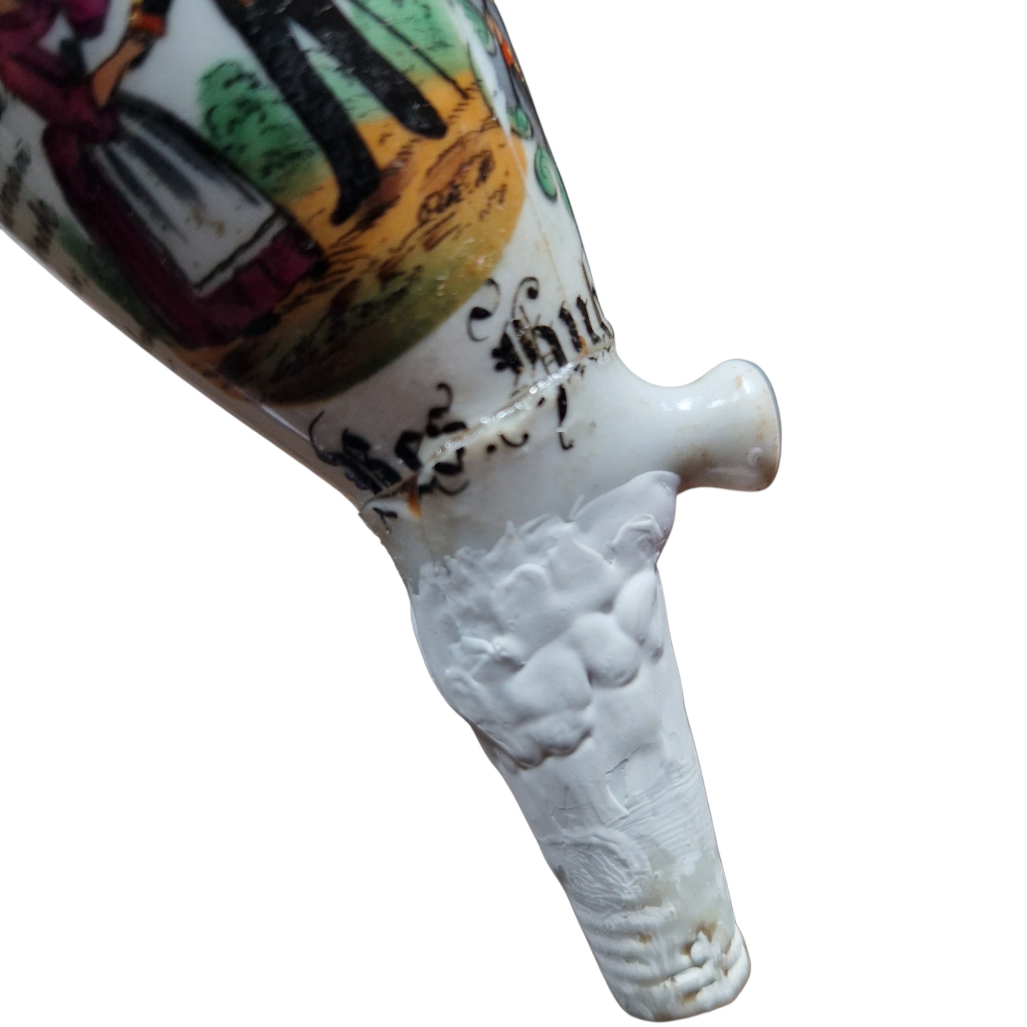Ceramiczno - drewniana fajka rezerwisty USZKODZONA