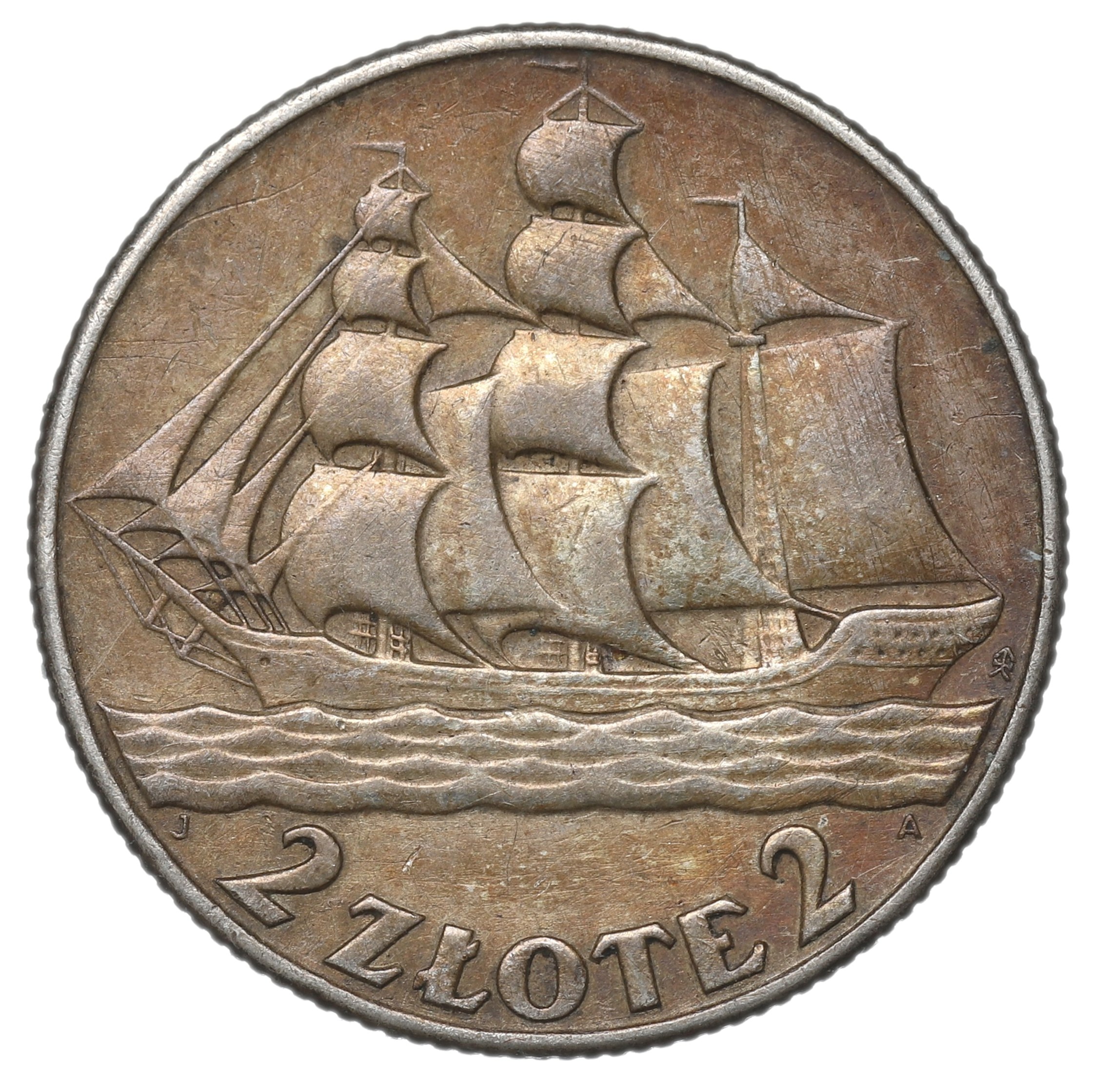 2 złote 1936 Żaglowiec