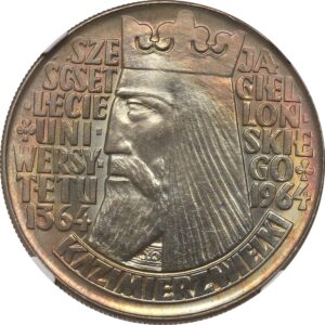 10 złotych 1964 Kazimierz Wielki - wypukły NGC MS66