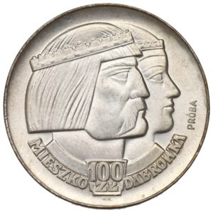 100 złotych 1966 Mieszko i Dąbrówka PRÓBA SREBRO